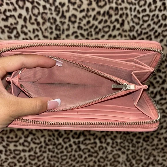 Coach Pink Quilted Women's Wallet - Picture 9 of 9